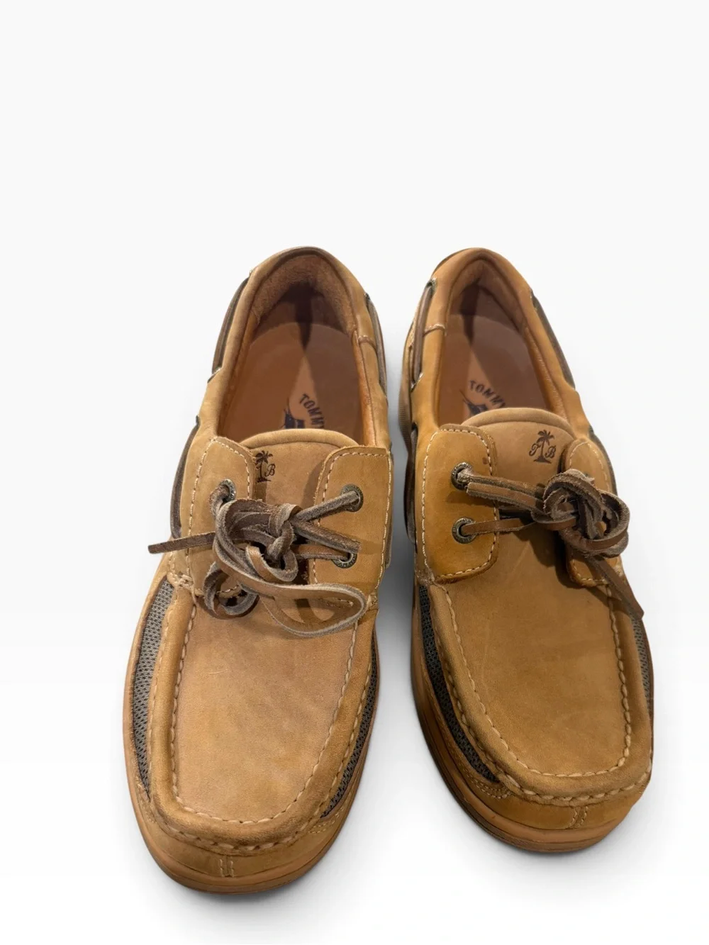 Tommy Bahamas TB-340 Leather Boat Tan Loafers